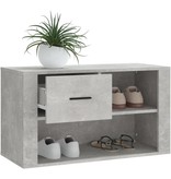 VidaXL Schoenenkast 80x35x45 cm bewerkt hout betongrijs