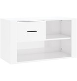 VidaXL Schoenenkast 80x35x45 cm bewerkt hout hoogglans wit