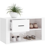 VidaXL Schoenenkast 80x35x45 cm bewerkt hout hoogglans wit