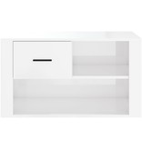 VidaXL Schoenenkast 80x35x45 cm bewerkt hout hoogglans wit