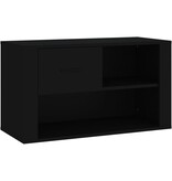 VidaXL Schoenenkast 80x35x45 cm bewerkt hout zwart