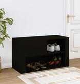 VidaXL Schoenenkast 80x35x45 cm bewerkt hout zwart