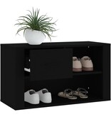VidaXL Schoenenkast 80x35x45 cm bewerkt hout zwart