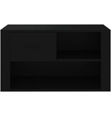 VidaXL Schoenenkast 80x35x45 cm bewerkt hout zwart