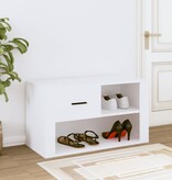 VidaXL Schoenenkast 80x35x45 cm bewerkt hout wit
