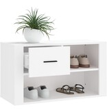 VidaXL Schoenenkast 80x35x45 cm bewerkt hout wit