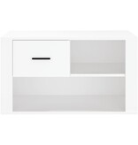 VidaXL Schoenenkast 80x35x45 cm bewerkt hout wit