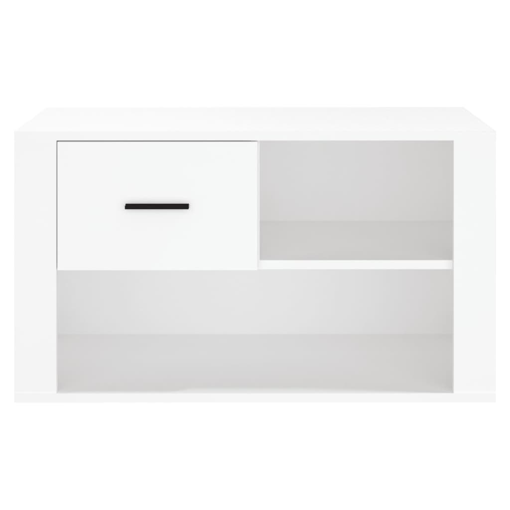 VidaXL Schoenenkast 80x35x45 cm bewerkt hout wit