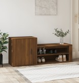 VidaXL Schoenenkast 130x35x54 cm bewerkt hout bruineikenkleurig