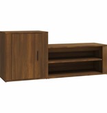 VidaXL Schoenenkast 130x35x54 cm bewerkt hout bruineikenkleurig