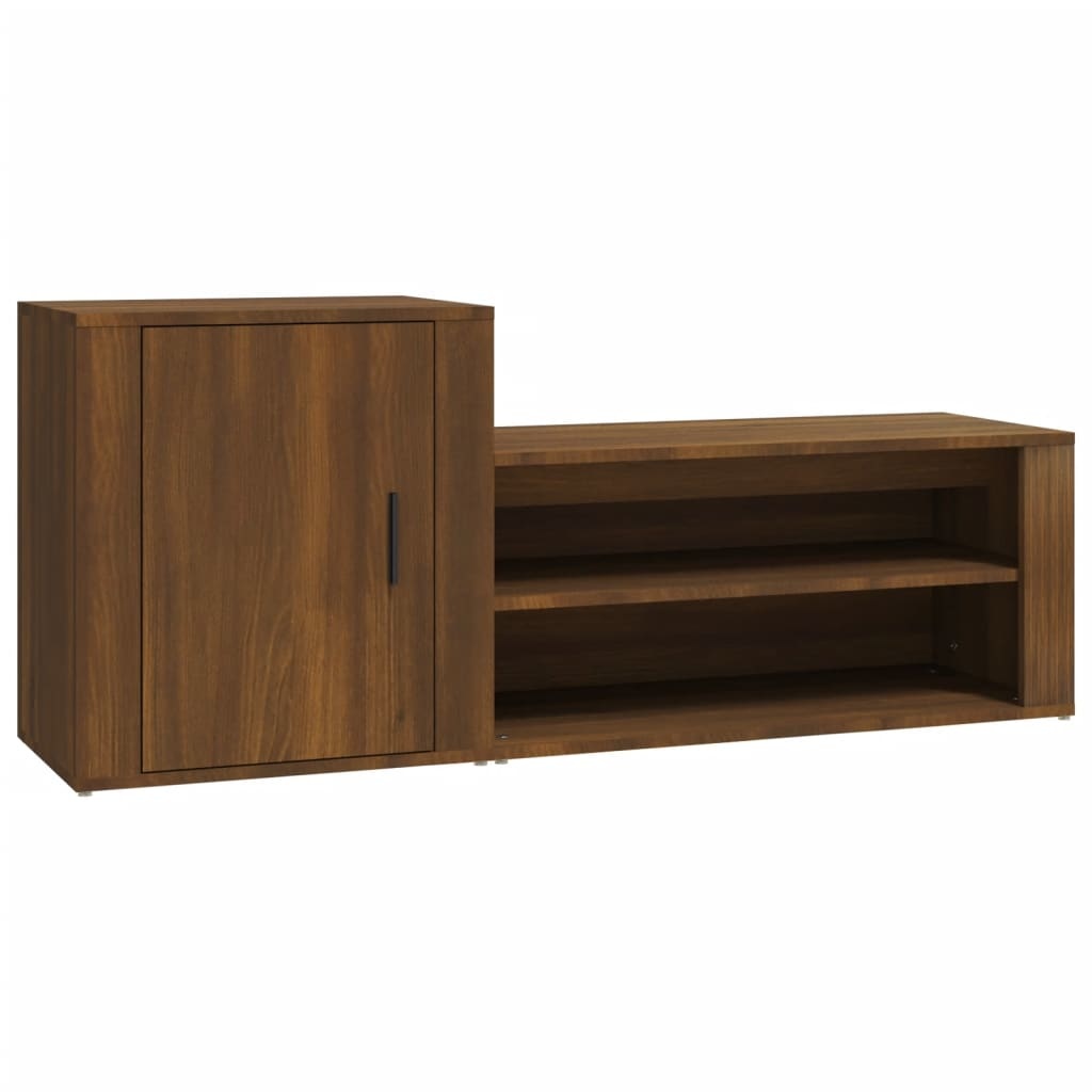 VidaXL Schoenenkast 130x35x54 cm bewerkt hout bruineikenkleurig