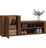 VidaXL Schoenenkast 130x35x54 cm bewerkt hout bruineikenkleurig