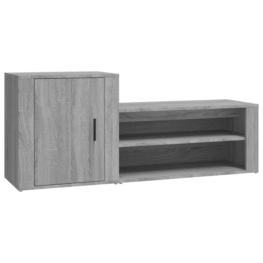 VidaXL Schoenenkast 130x35x54 cm bewerkt hout grijs sonoma