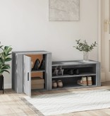 VidaXL Schoenenkast 130x35x54 cm bewerkt hout grijs sonoma