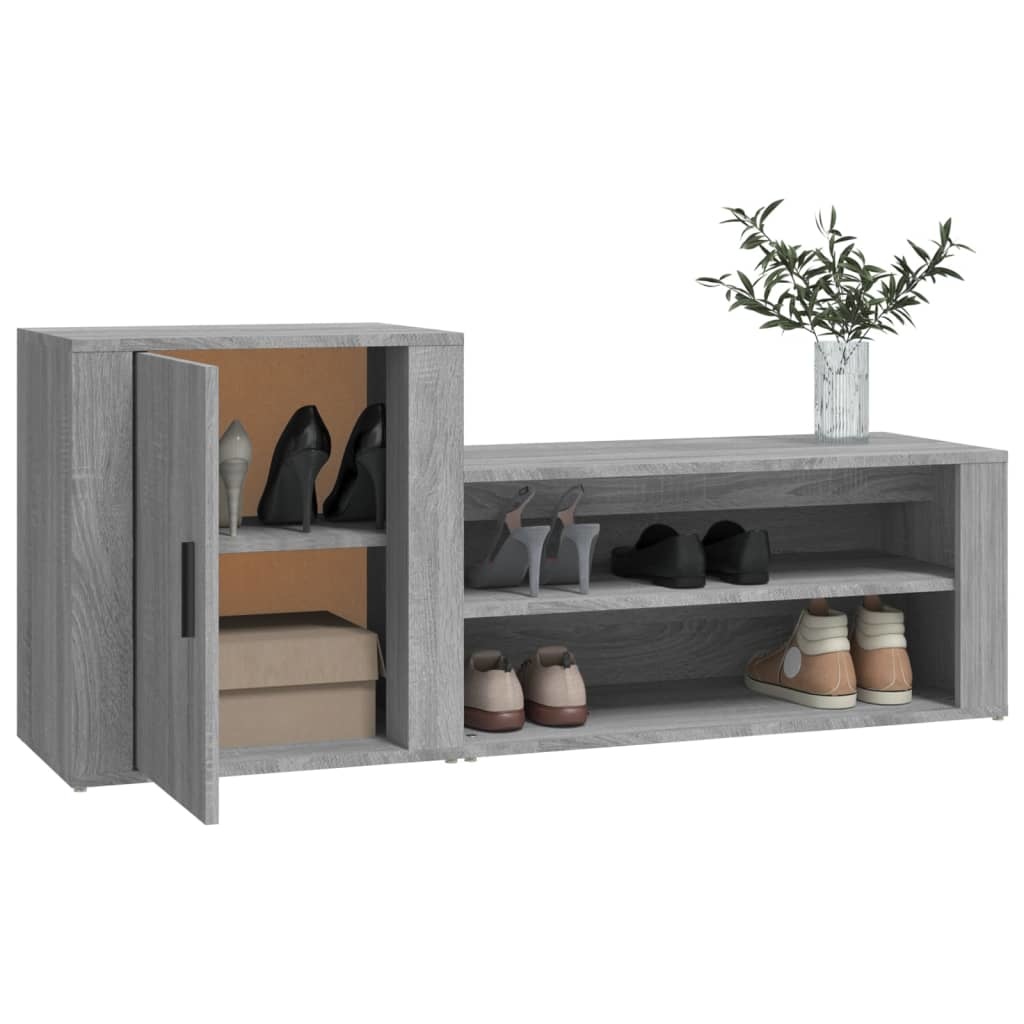 VidaXL Schoenenkast 130x35x54 cm bewerkt hout grijs sonoma