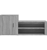 VidaXL Schoenenkast 130x35x54 cm bewerkt hout grijs sonoma