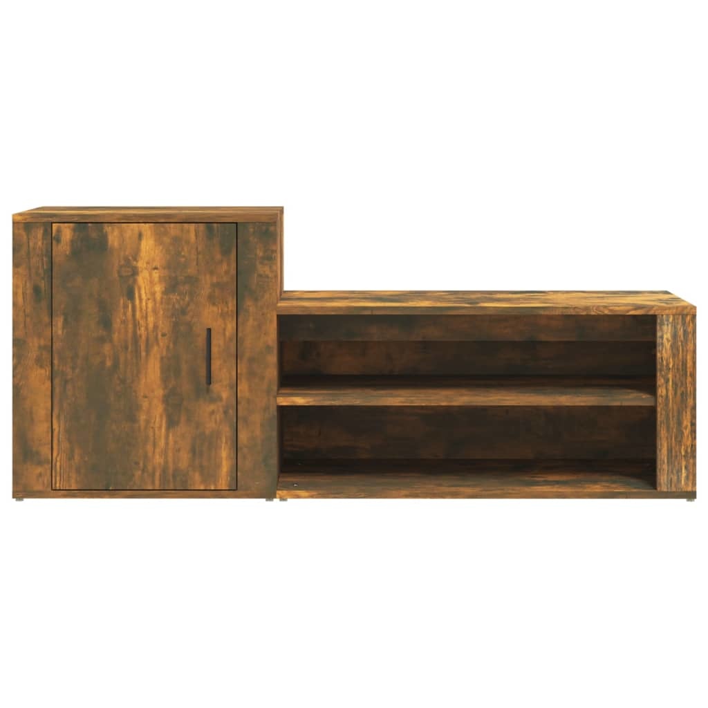 VidaXL Schoenenkast 130x35x54 cm bewerkt hout gerookt eikenkleurig