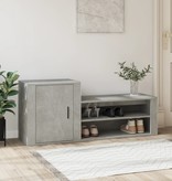 VidaXL Schoenenkast 130x35x54 cm bewerkt hout betongrijs