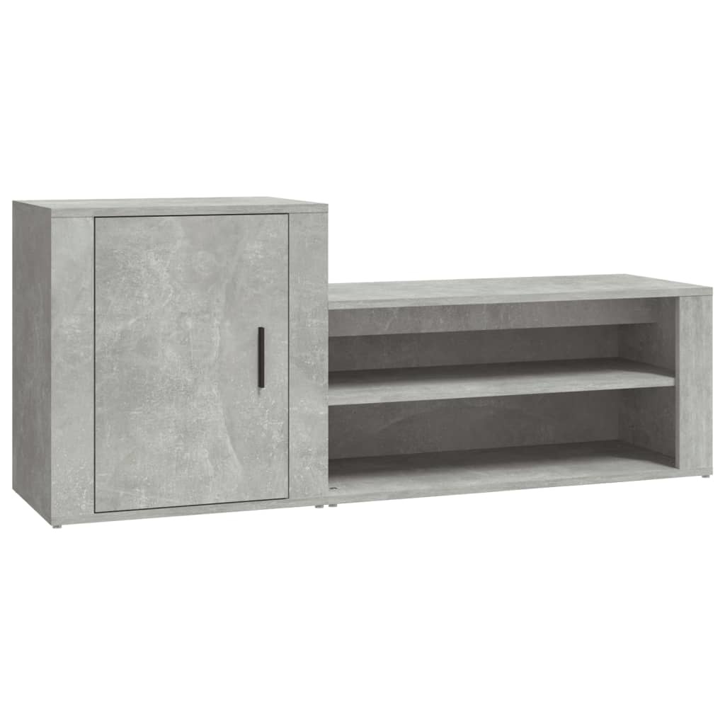 VidaXL Schoenenkast 130x35x54 cm bewerkt hout betongrijs