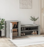 VidaXL Schoenenkast 130x35x54 cm bewerkt hout betongrijs