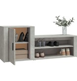 VidaXL Schoenenkast 130x35x54 cm bewerkt hout betongrijs
