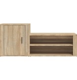 vidaXL Schoenenkast 130x35x54 cm bewerkt hout sonoma eikenkleurig