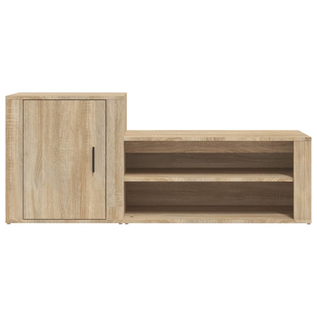 vidaXL Schoenenkast 130x35x54 cm bewerkt hout sonoma eikenkleurig