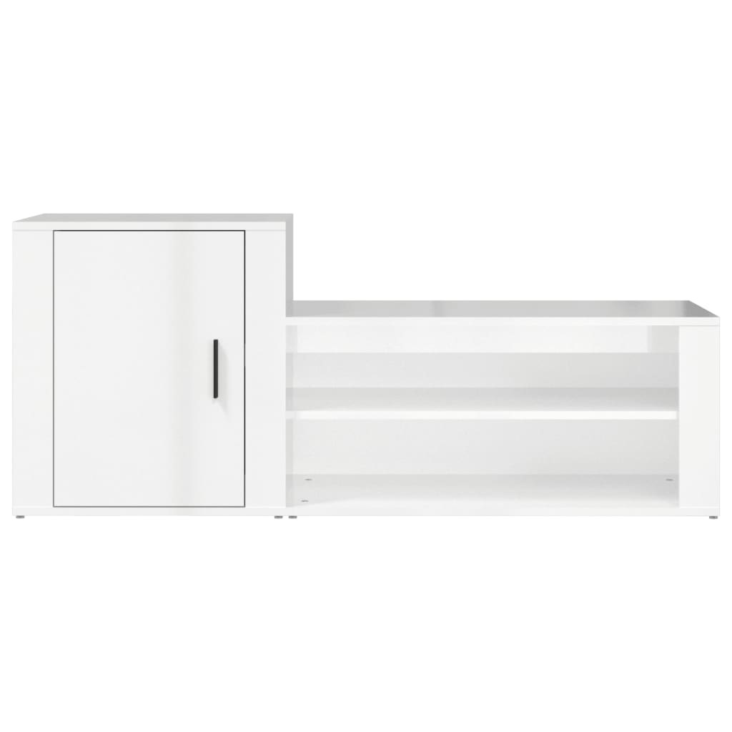 VidaXL Schoenenkast 130x35x54 cm bewerkt hout hoogglans wit