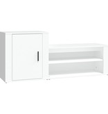 VidaXL Schoenenkast 130x35x54 cm bewerkt hout wit