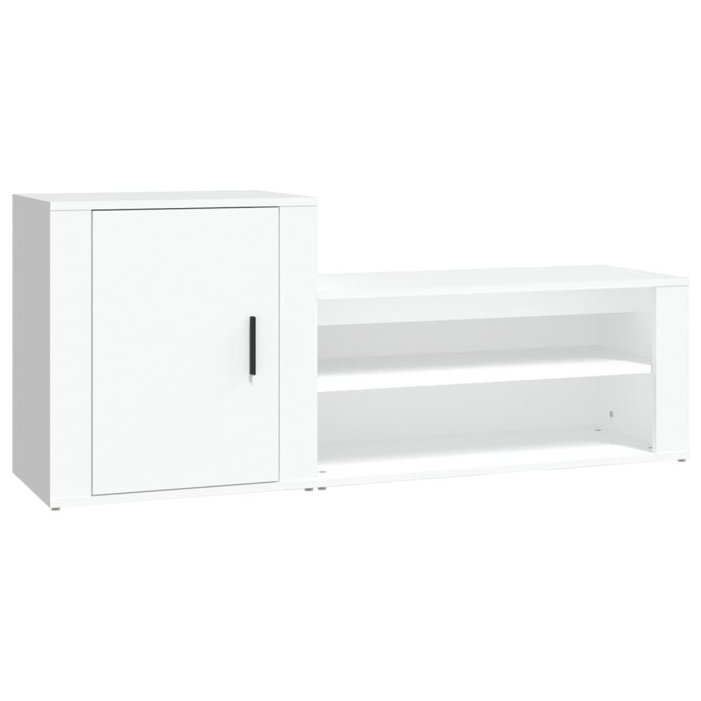 VidaXL Schoenenkast 130x35x54 cm bewerkt hout wit