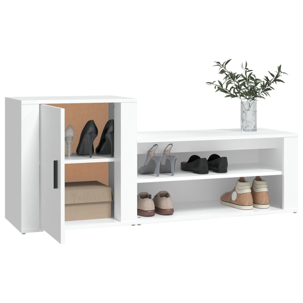 VidaXL Schoenenkast 130x35x54 cm bewerkt hout wit
