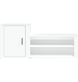 VidaXL Schoenenkast 130x35x54 cm bewerkt hout wit