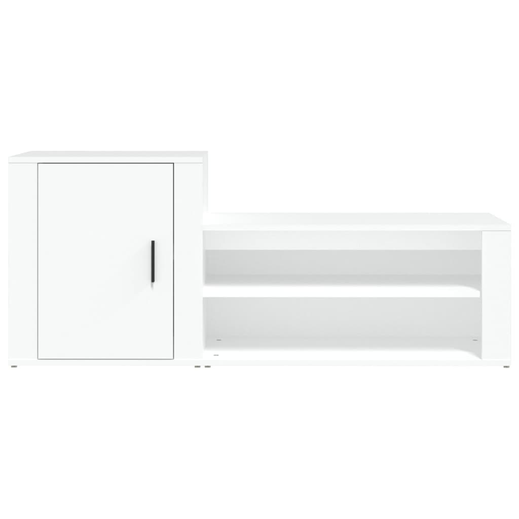 VidaXL Schoenenkast 130x35x54 cm bewerkt hout wit