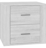 VidaXL Nachtkastje 50x39x47 cm grijs sonoma eikenkleurig