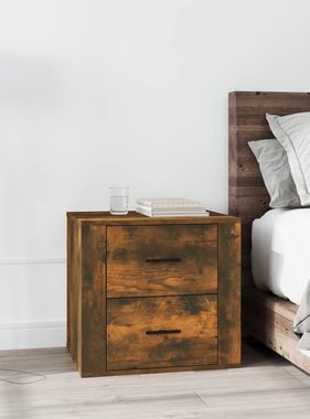 VidaXL Nachtkastje 50x39x47 cm gerookt eikenkleurig