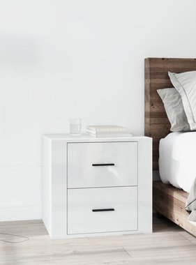 VidaXL Nachtkastje 50x39x47 cm hoogglans wit