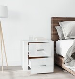 VidaXL Nachtkastje 50x39x47 cm hoogglans wit