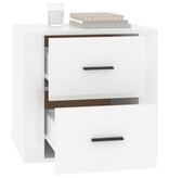 VidaXL Nachtkastje 50x39x47 cm hoogglans wit