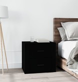 VidaXL Nachtkastje 50x39x47 cm zwart