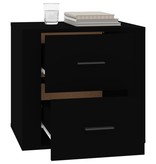 VidaXL Nachtkastje 50x39x47 cm zwart