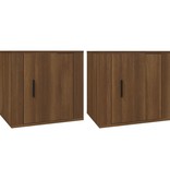 VidaXL Nachtkastjes 2 st 50x39x47 cm bruineikenkleurig