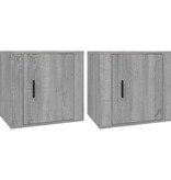 VidaXL Nachtkastjes 2 st 50x39x47 cm grijs sonoma eikenkleurig