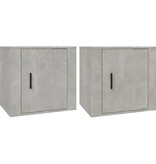VidaXL Nachtkastjes 2 st 50x39x47 cm betongrijs