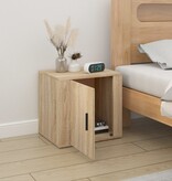 VidaXL Nachtkastje 50x39x47 cm sonoma eikenkleurig