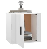 VidaXL Nachtkastjes 2 st 50x39x47 cm hoogglans wit