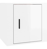 VidaXL Nachtkastjes 2 st 50x39x47 cm hoogglans wit