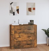 VidaXL Dressoir 80x33x70 cm bewerkt hout gerookt eikenkleurig