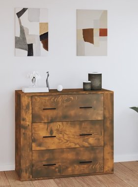 VidaXL Dressoir 80x33x70 cm bewerkt hout gerookt eikenkleurig