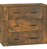 VidaXL Dressoir 80x33x70 cm bewerkt hout gerookt eikenkleurig