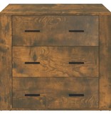 VidaXL Dressoir 80x33x70 cm bewerkt hout gerookt eikenkleurig